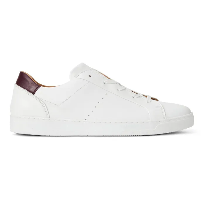 Men Sneakers Bruno Magli Dante LacetoToe Leather Sneaker 8211 White