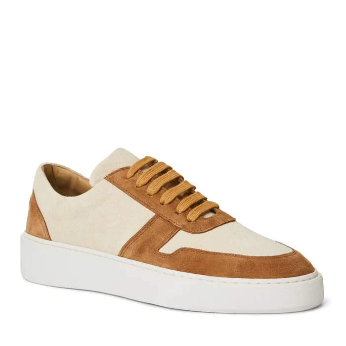 Men Sneakers Bruno Magli Darian Sneaker Sand Canvas