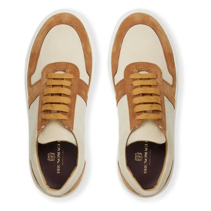 Men Sneakers Bruno Magli Darian Sneaker Sand Canvas
