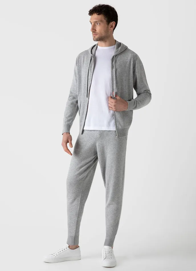 Men Sweatshirts and Sweatpants ussunspel Cashmere Lounge Set Grey Melange Men Sweatshirts and Sweatpants ussunspel Cashmere Lounge Set Grey Melange