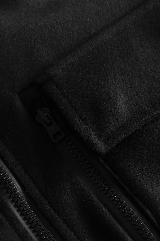 Men Technical Field Jacket Loro Piana Clima System Black Norse Projects Outerwear