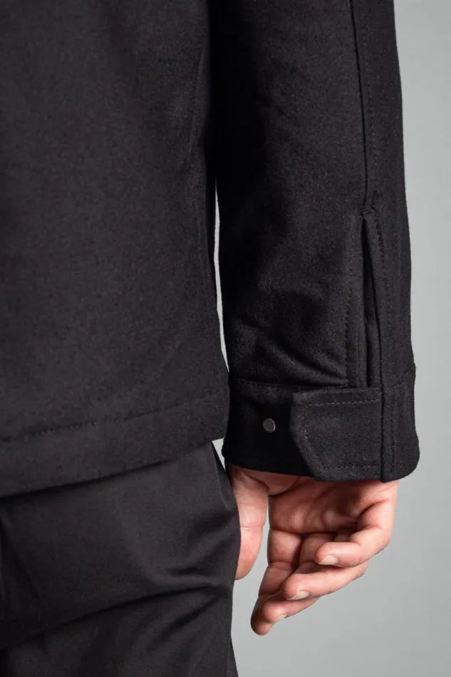 Men Technical Field Jacket Loro Piana Clima System Black Norse Projects Outerwear
