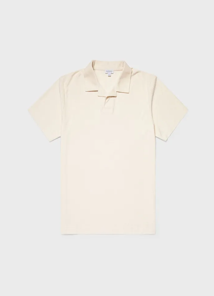 Men Towelling Polo Shirt Undyed Polo Shirts ussunspel