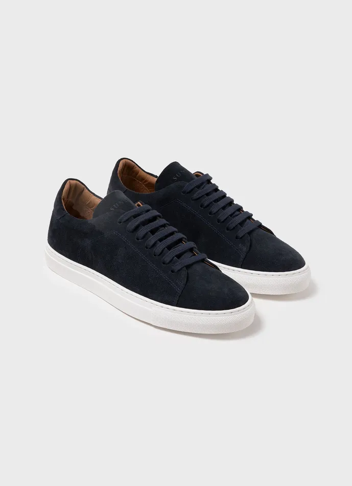 Men ussunspel Suede Tennis Shoe Light Navy Shoes
