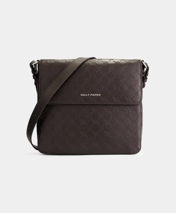 MenWomen Dark Brown Myshus Monogram Bag Daily Paper Bags