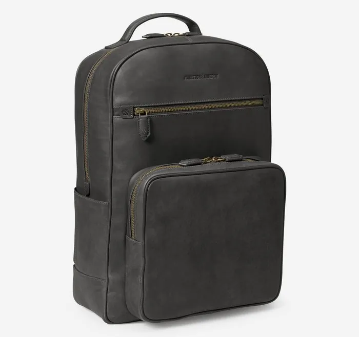 MenWomen Johnston and Murphy Backpacks and Briefcases Rhodes Backpack Black Full Grain
