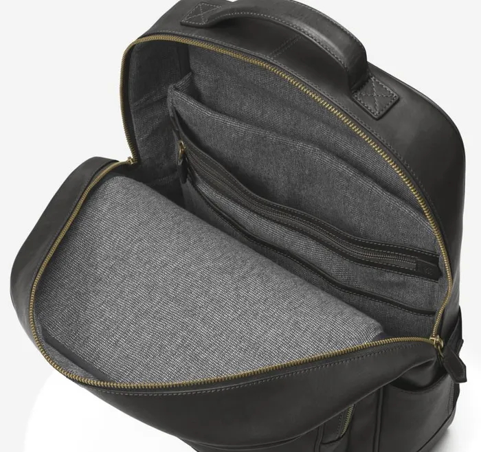 MenWomen Johnston and Murphy Backpacks and Briefcases Rhodes Backpack Black Full Grain