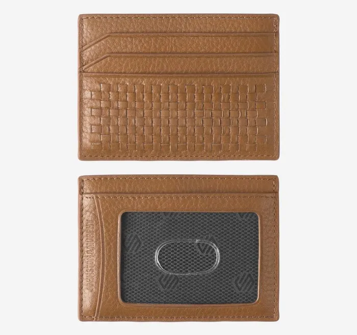 MenWomen Johnston and Murphy Wallets Kingston Woven Weekender Case Brown