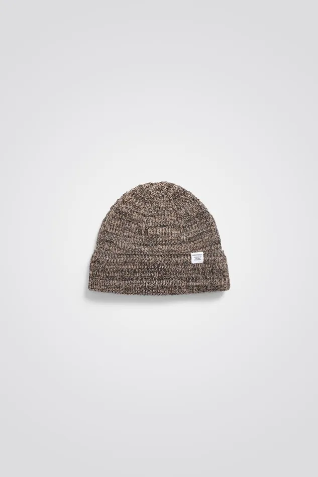 Men Wool Cotton Rib Beanie Camel Norse Projects Beanies