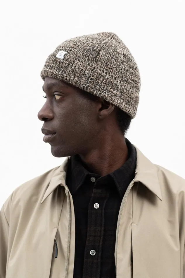 Men Wool Cotton Rib Beanie Camel Norse Projects Beanies
