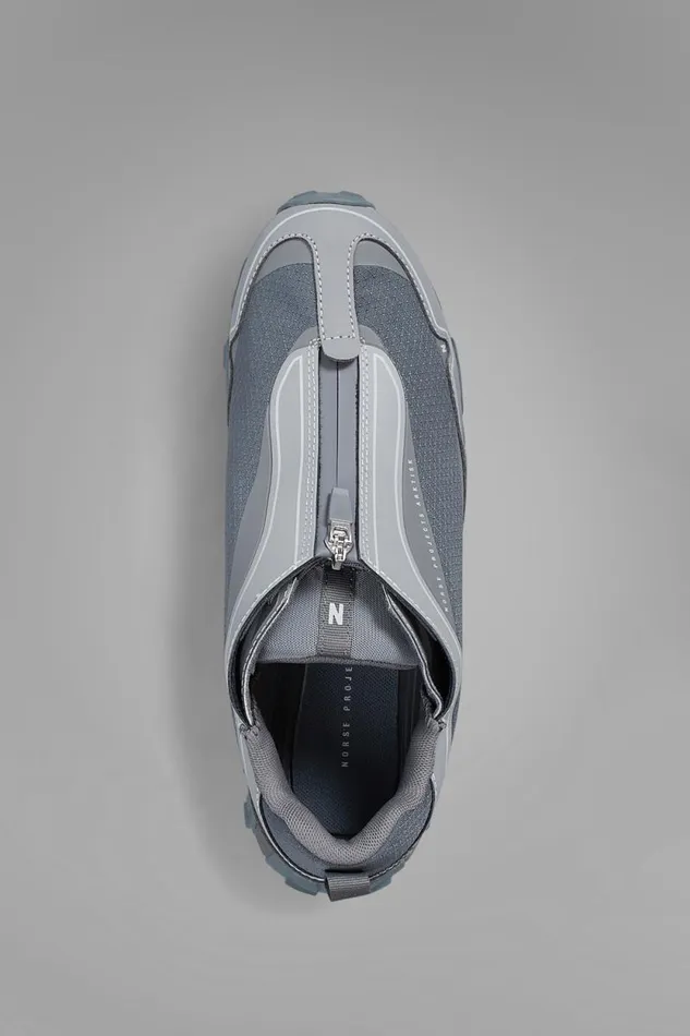 Men Zip Up Runner Dark Ice Blue Norse Projects Footwear