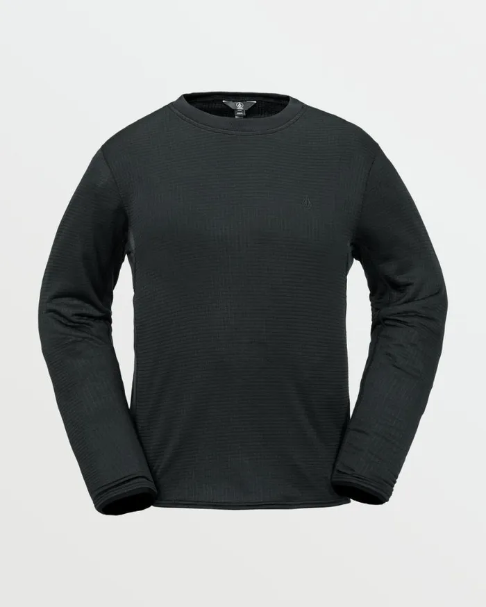 Mens Gridlock Crew Fleece 8211 Black Mens Volcom Layering