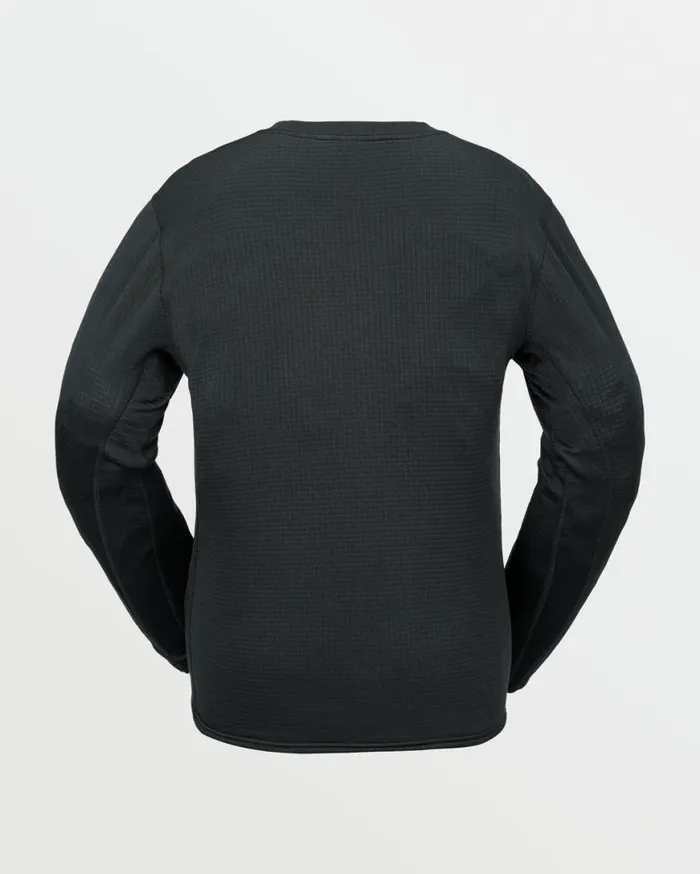 Mens Gridlock Crew Fleece 8211 Black Mens Volcom Layering