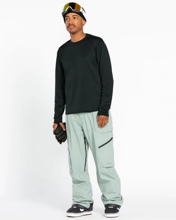 Mens Gridlock Crew Fleece 8211 Black Mens Volcom Layering