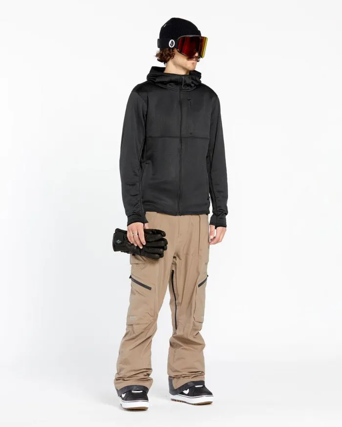 Mens Gridlock Full Zip Fleece 8211 Black Mens Volcom Layering