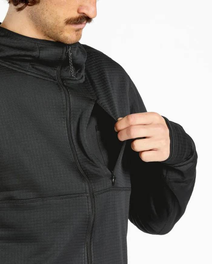 Mens Gridlock Full Zip Fleece 8211 Black Mens Volcom Layering