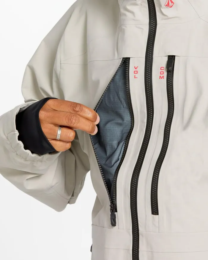 Mens Guide GoreTex Jacket 8211 Stone Mens Volcom Jackets