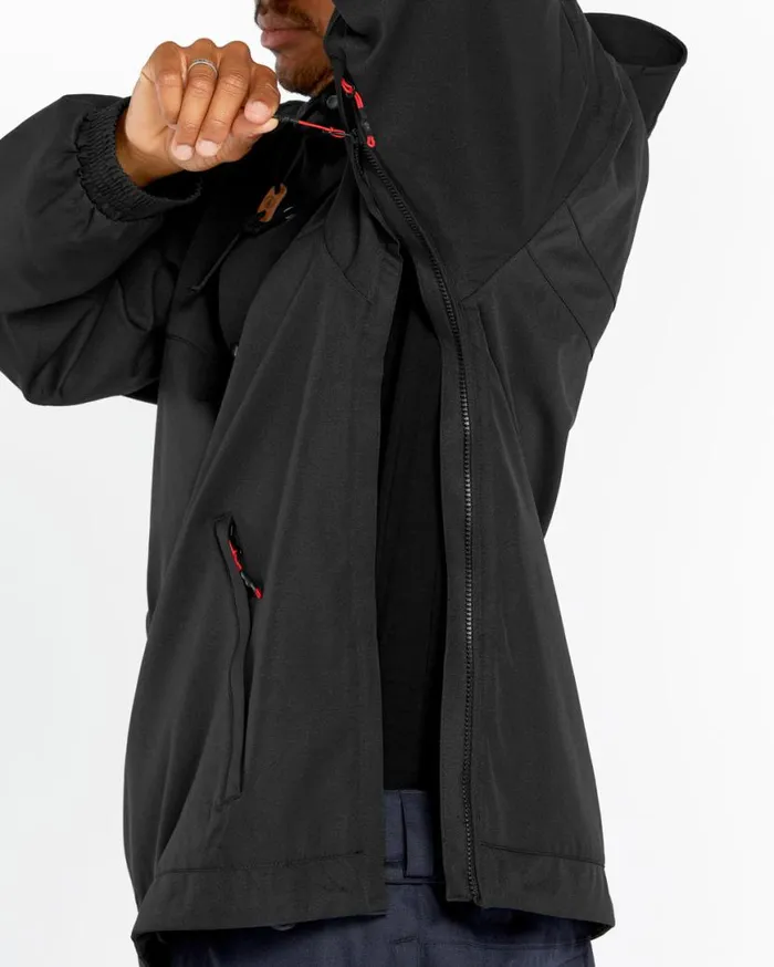 Mens Longo 20K Pullover 8211 Black Mens Volcom Jackets