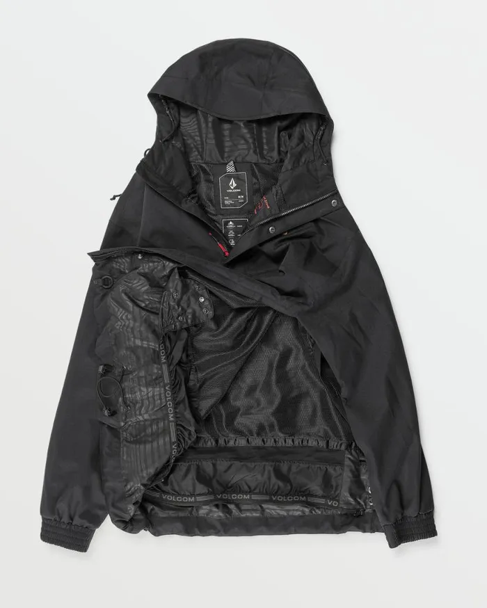 Mens Longo 20K Pullover 8211 Black Mens Volcom Jackets