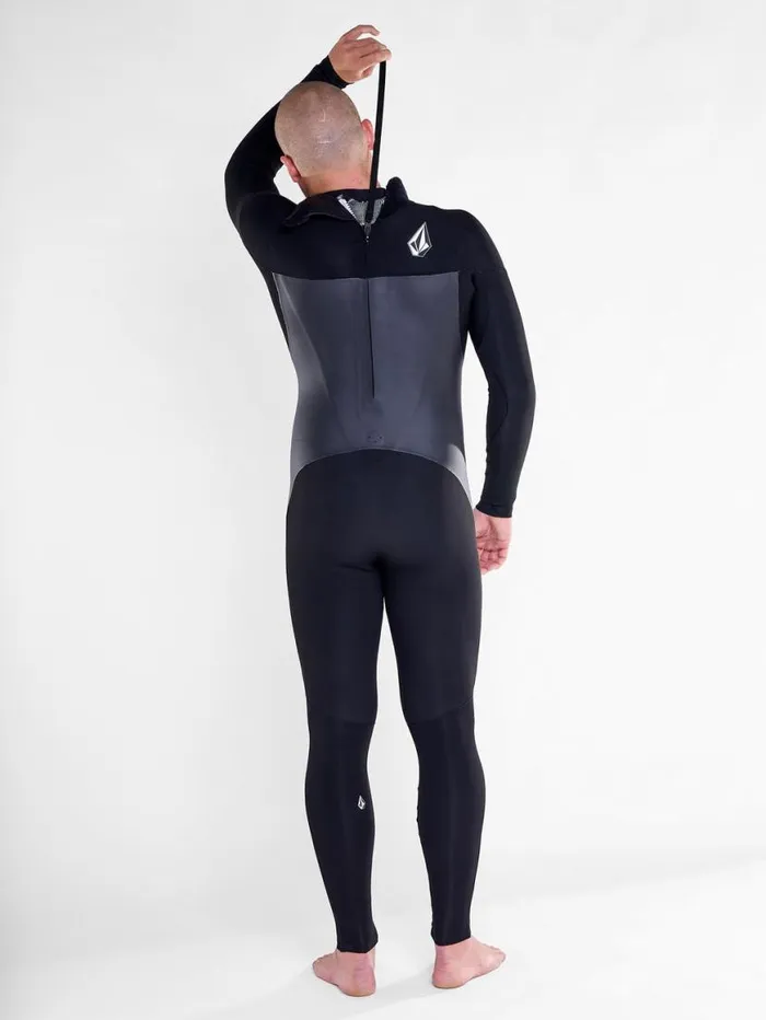 Mens Modulator 32mm Long Sleeve Back Zip Fullsuit 8211 Black Mens Volcom Wetsuits