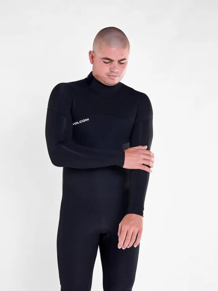 Mens Modulator 32mm Long Sleeve Back Zip Fullsuit 8211 Black Mens Volcom Wetsuits