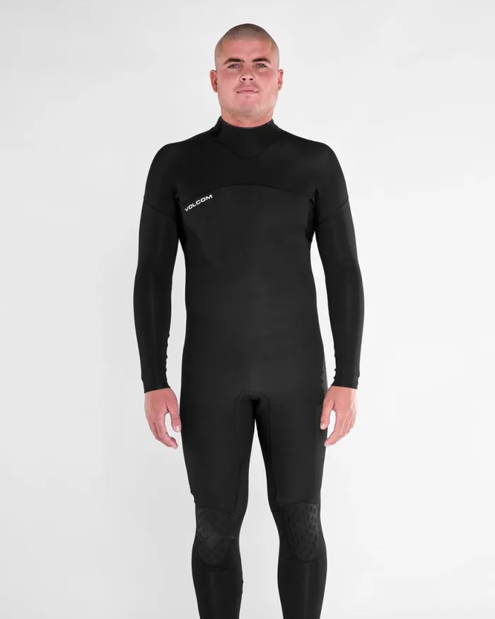 Mens Modulator 32mm Long Sleeve Back Zip Fullsuit 8211 Black Mens Volcom Wetsuits