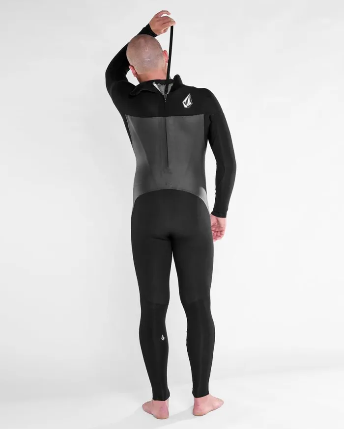 Mens Modulator 32mm Long Sleeve Back Zip Fullsuit 8211 Black Mens Volcom Wetsuits