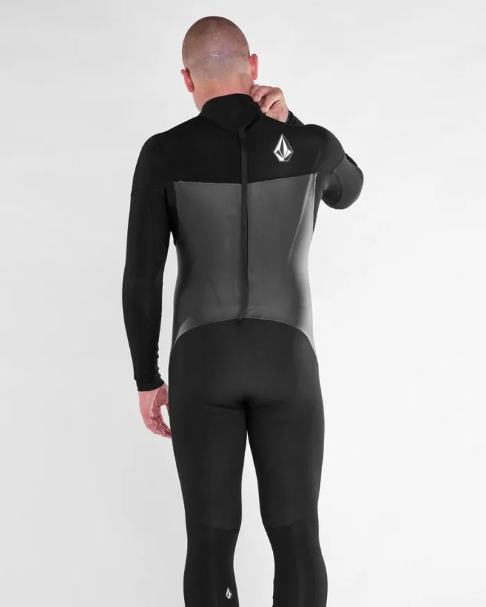 Mens Modulator 32mm Long Sleeve Back Zip Fullsuit 8211 Black Mens Volcom Wetsuits