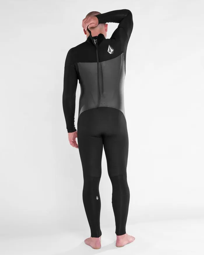 Mens Modulator 32mm Long Sleeve Back Zip Fullsuit 8211 Black Mens Volcom Wetsuits