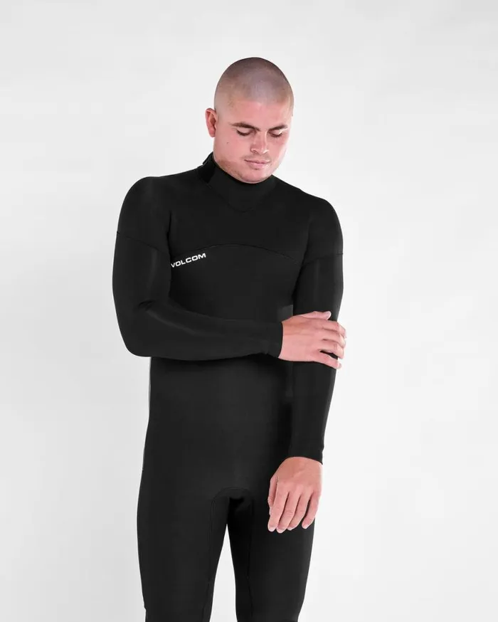 Mens Modulator 32mm Long Sleeve Back Zip Fullsuit 8211 Black Mens Volcom Wetsuits