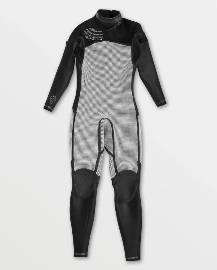 Mens Modulator 32mm Long Sleeve Back Zip Fullsuit 8211 Black Mens Volcom Wetsuits