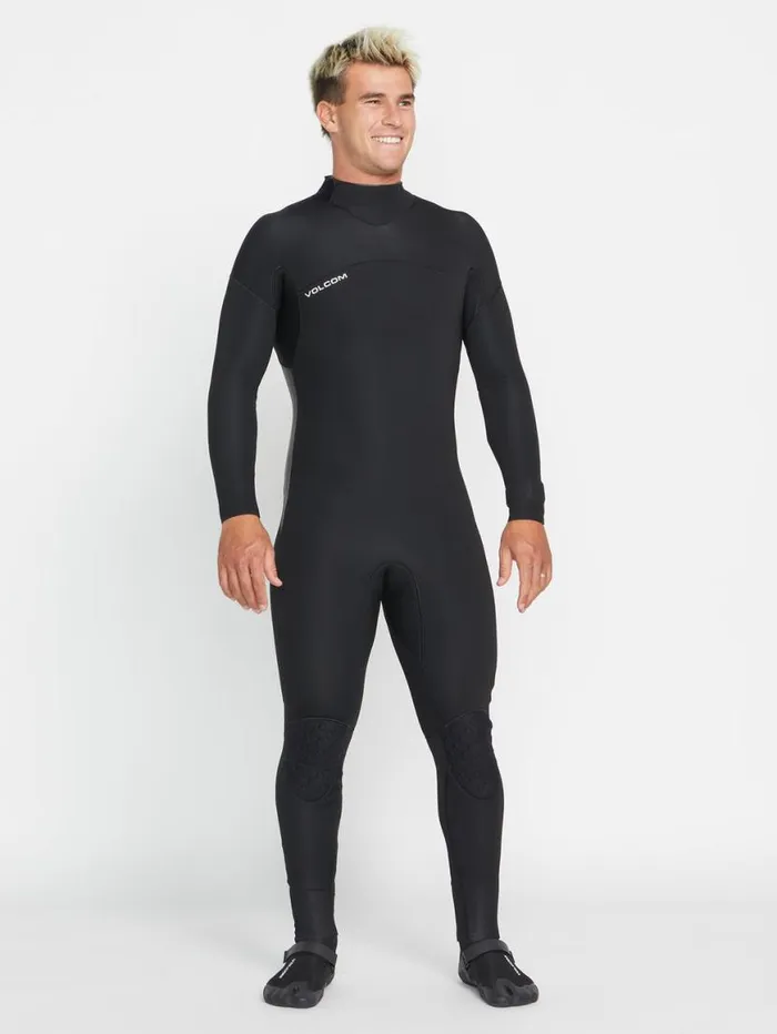 Mens Modulator 32mm Long Sleeve Back Zip Fullsuit 8211 Black Mens Volcom Wetsuits