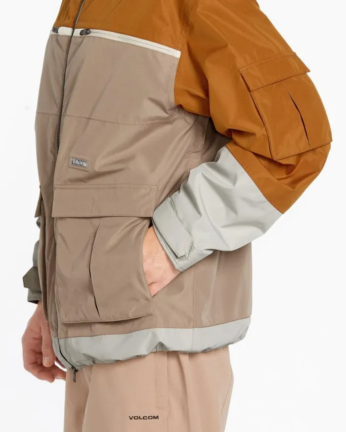 Mens Nightbreaker 20K Jacket 8211 Chestnut Brown Mens Volcom Jackets