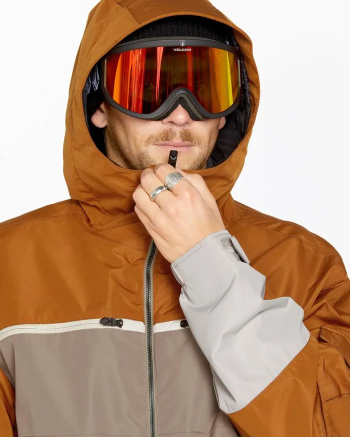 Mens Nightbreaker 20K Jacket 8211 Chestnut Brown Mens Volcom Jackets