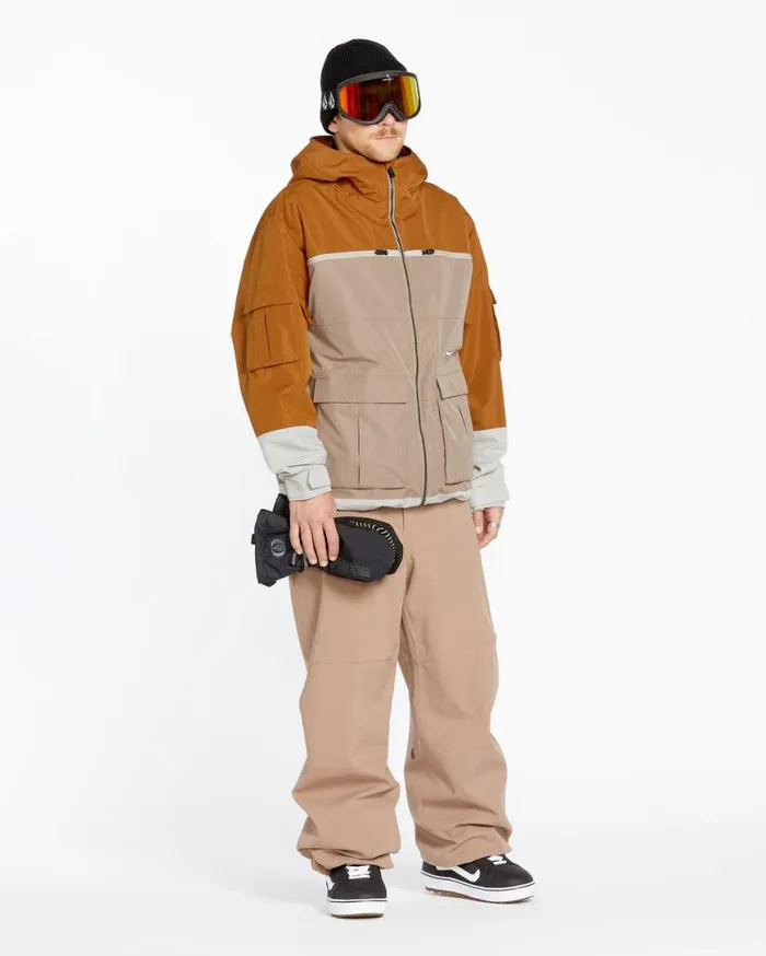 Mens Nightbreaker 20K Jacket 8211 Chestnut Brown Mens Volcom Jackets