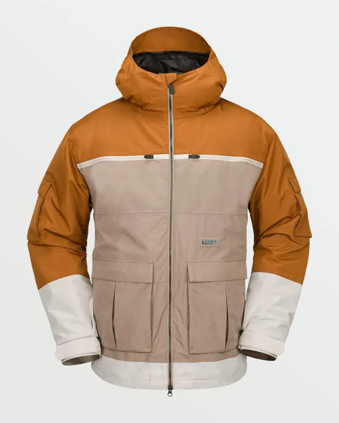 Mens Nightbreaker 20K Jacket 8211 Chestnut Brown Mens Volcom Jackets