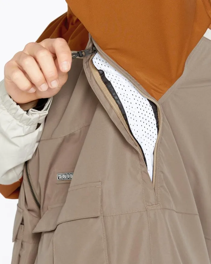 Mens Nightbreaker 20K Jacket 8211 Chestnut Brown Mens Volcom Jackets