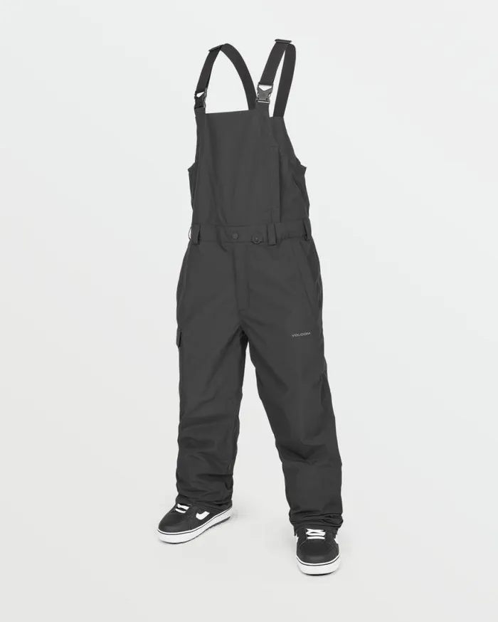 Mens VCo Sparta Bib Overalls 8211 Black Mens Volcom Pants