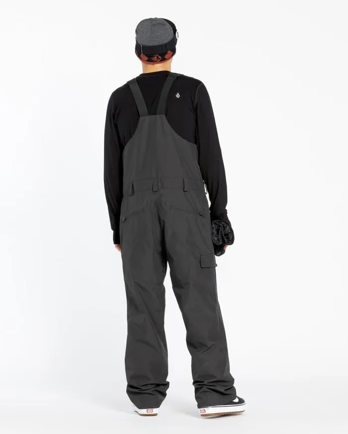 Mens VCo Sparta Bib Overalls 8211 Black Mens Volcom Pants