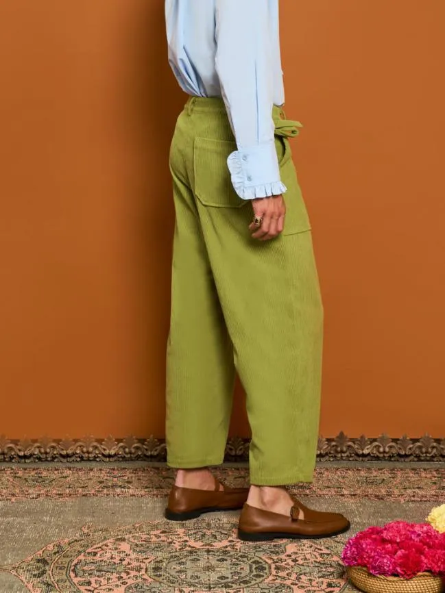 Menswear Honeycomb Cord Trousers Pickle Green Sister Jane Menswear Honeycomb Cord Trousers Pickle Green Sister Jane