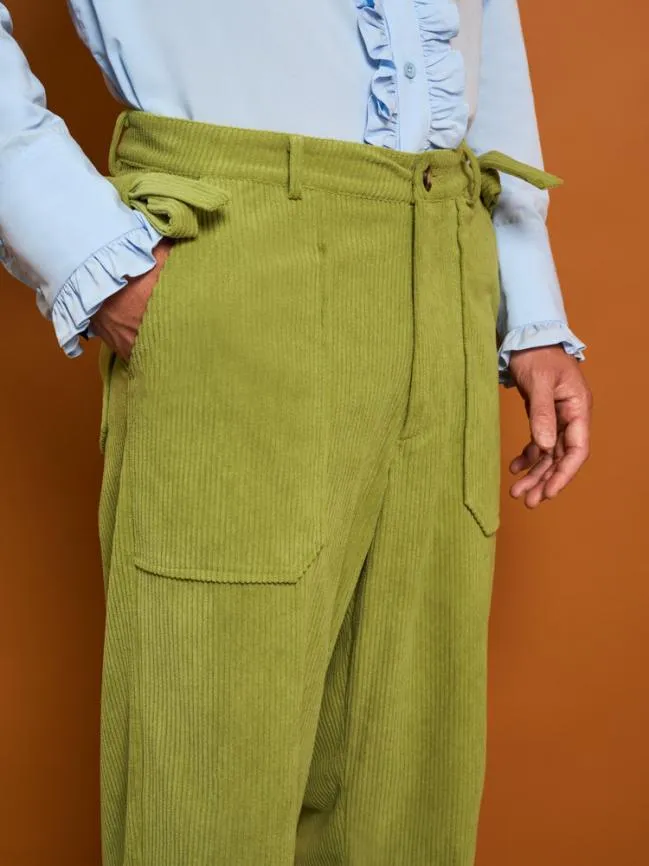 Menswear Honeycomb Cord Trousers Pickle Green Sister Jane Menswear Honeycomb Cord Trousers Pickle Green Sister Jane