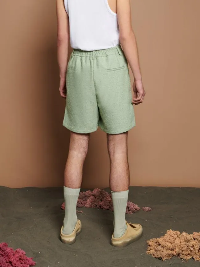 Menswear Miles Wool Shorts Sage Green Sister Jane