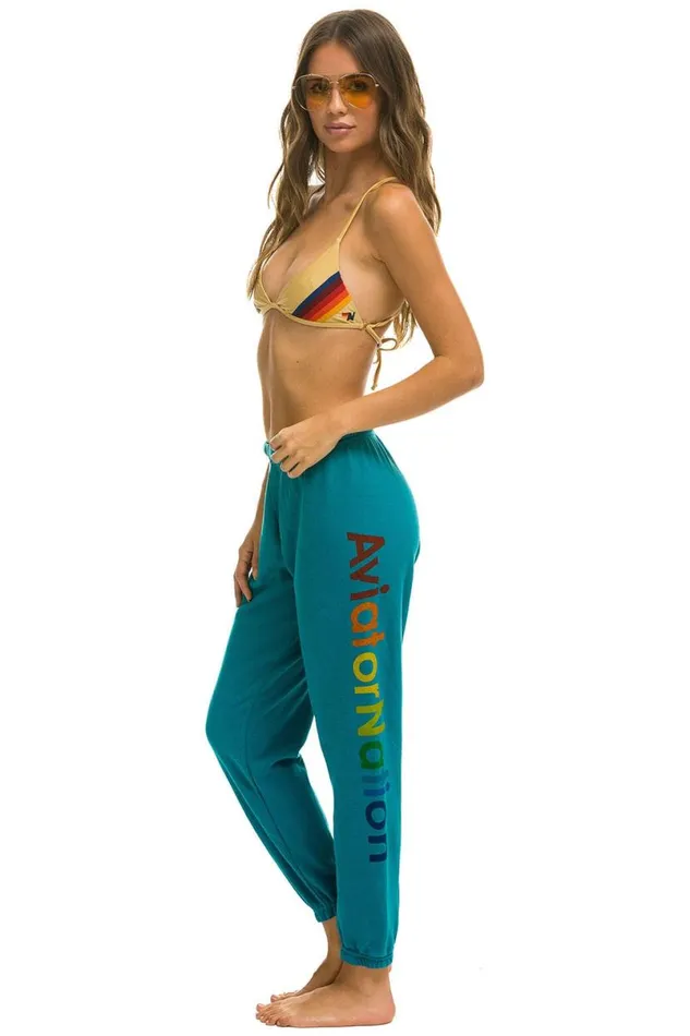 Miami 8211 Sweatpants Teal Women Aviator Nation Sweatpants