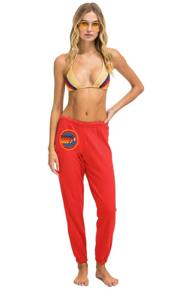 Miami Sweatpants 8211 Red Women Aviator Nation Sweatpants