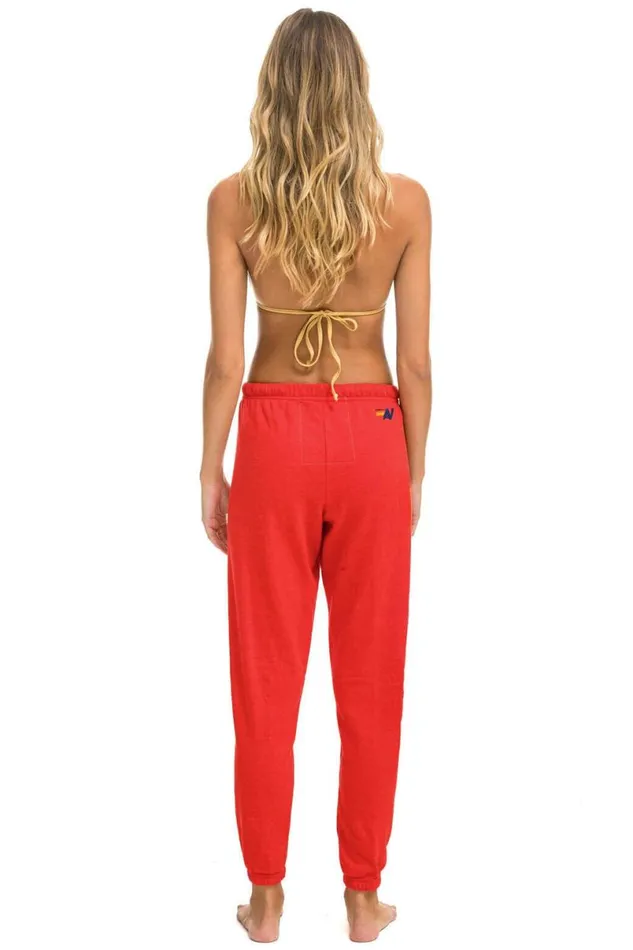 Miami Sweatpants 8211 Red Women Aviator Nation Sweatpants