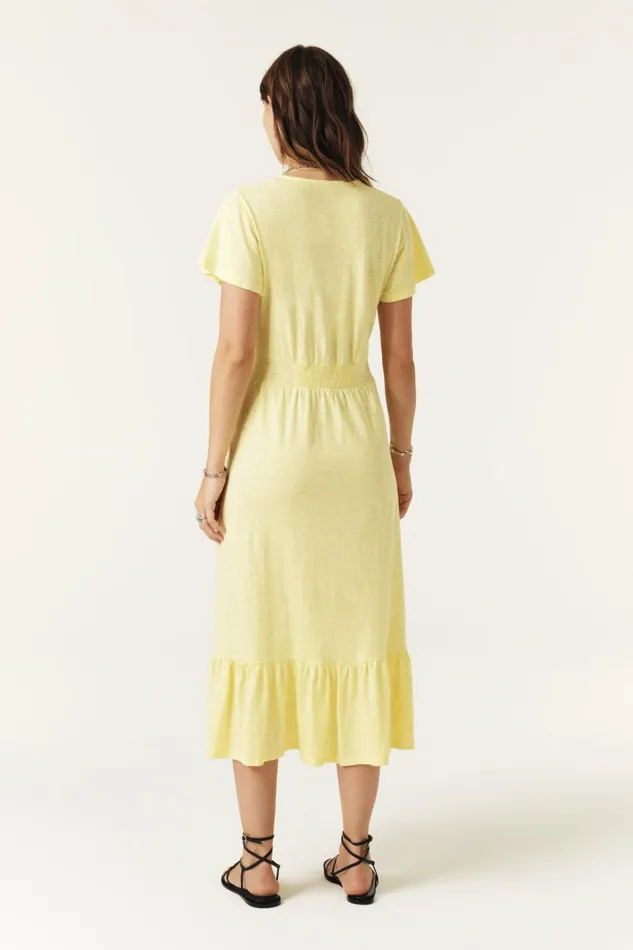 MidLength Dress Valma Yellow Women Baandsh Dresses