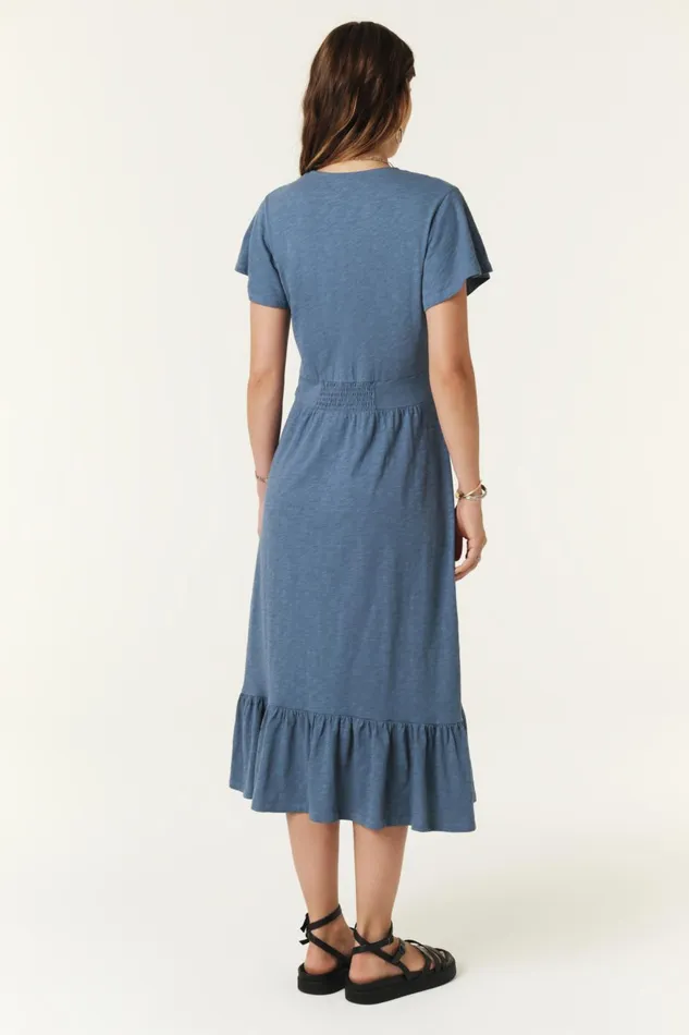 MidLength Dress Valma Yellow Women Baandsh Dresses