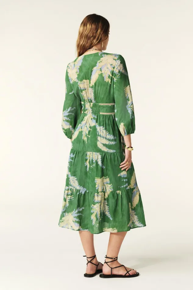 Midi Dress Parela Green Women Baandsh Dresses