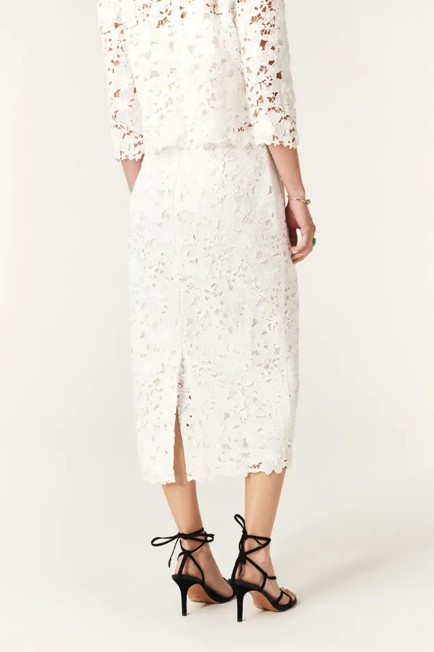 MidiLength Skirt Payton White Women Baandsh Skirts and Shorts
