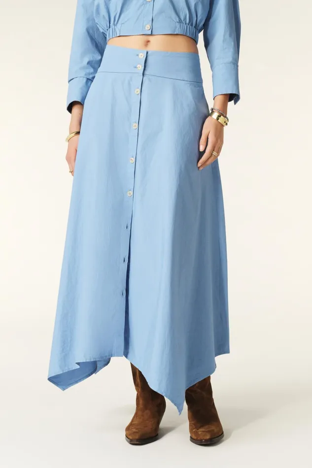 Midi Skirt Anko Blue Women Baandsh Skirts and Shorts